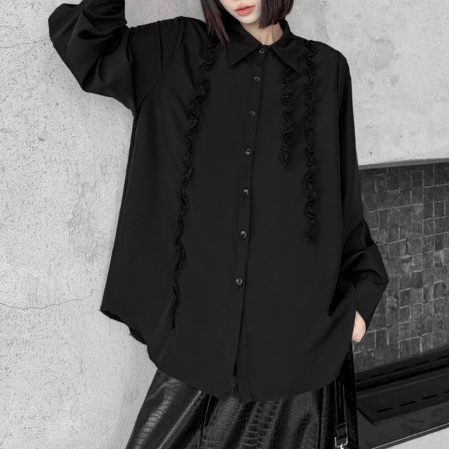 Ruffle Loose Fit Shirt　H0273