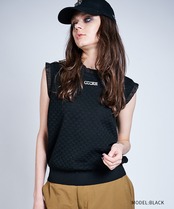 COOLAロゴスリーブレスニット (BLACK) CQ-47002