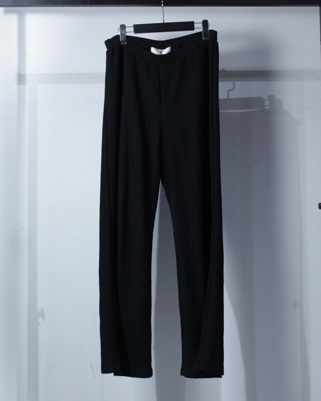 【Caka BLACK】Wide Straight Silhouette Vintage Loose Knit Pants