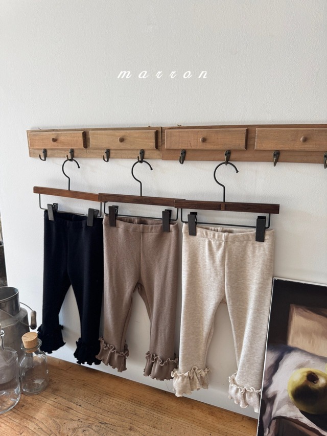 【即納/marron(kids)】frilly leggings
