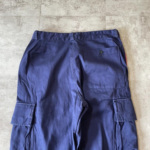 70s フレンチワーク コットン ブルー パンツ 詳細写真9
