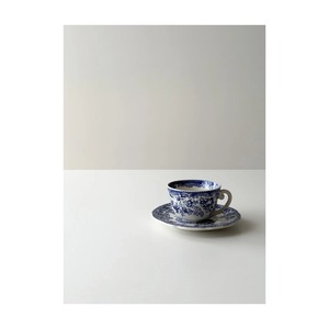 Luneville　 リュネヴィル　/　 ブルー花柄のデミタスカップ&ソーサー　b