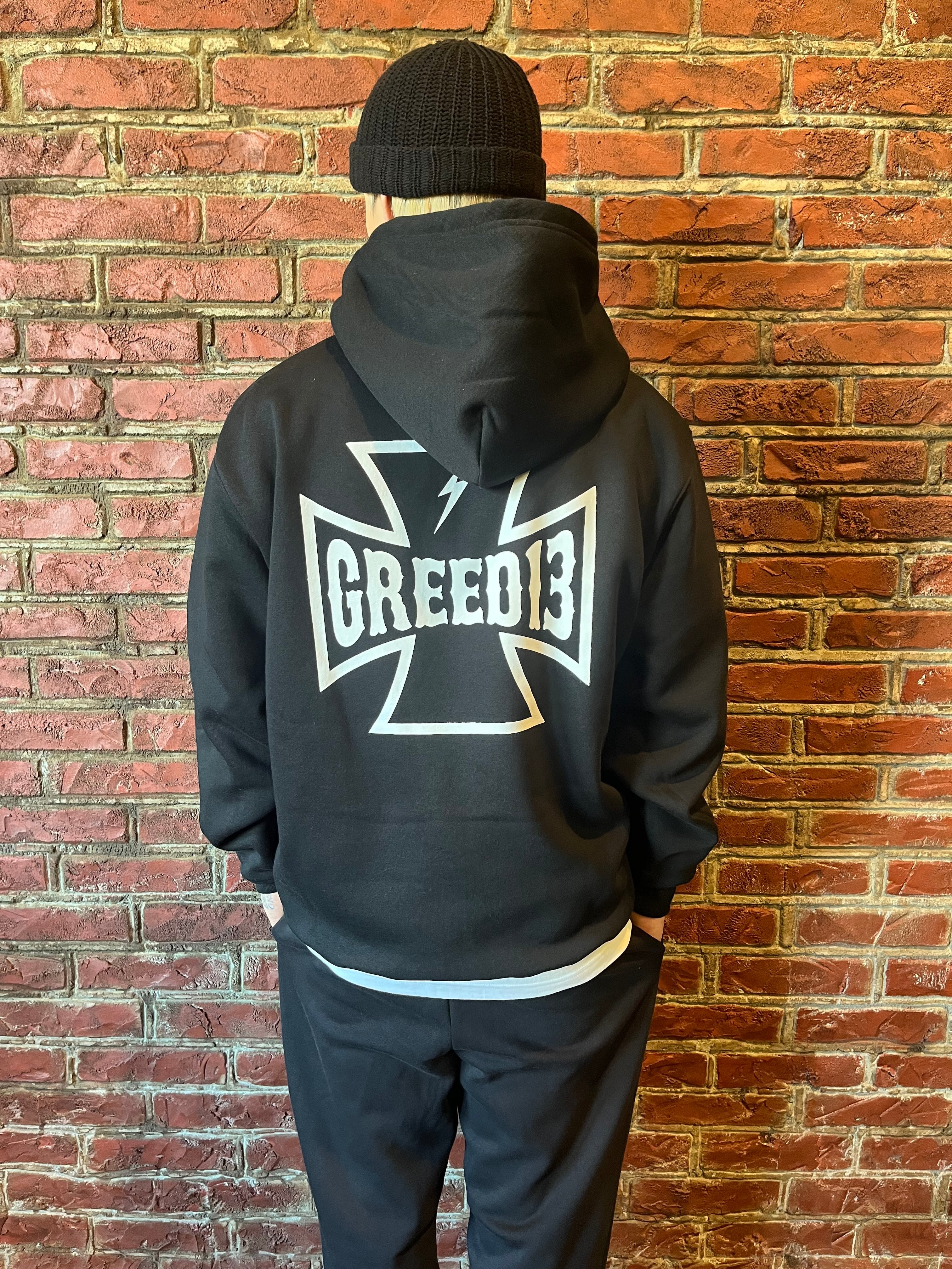 IRON CROSS PULLOVER HOODIE Black | DOG HOUSE GARAGE