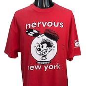 【NERVOUS RECORDS】ナーヴァス・レコード "NEW YORK" 90's Vintage Tシャツ
