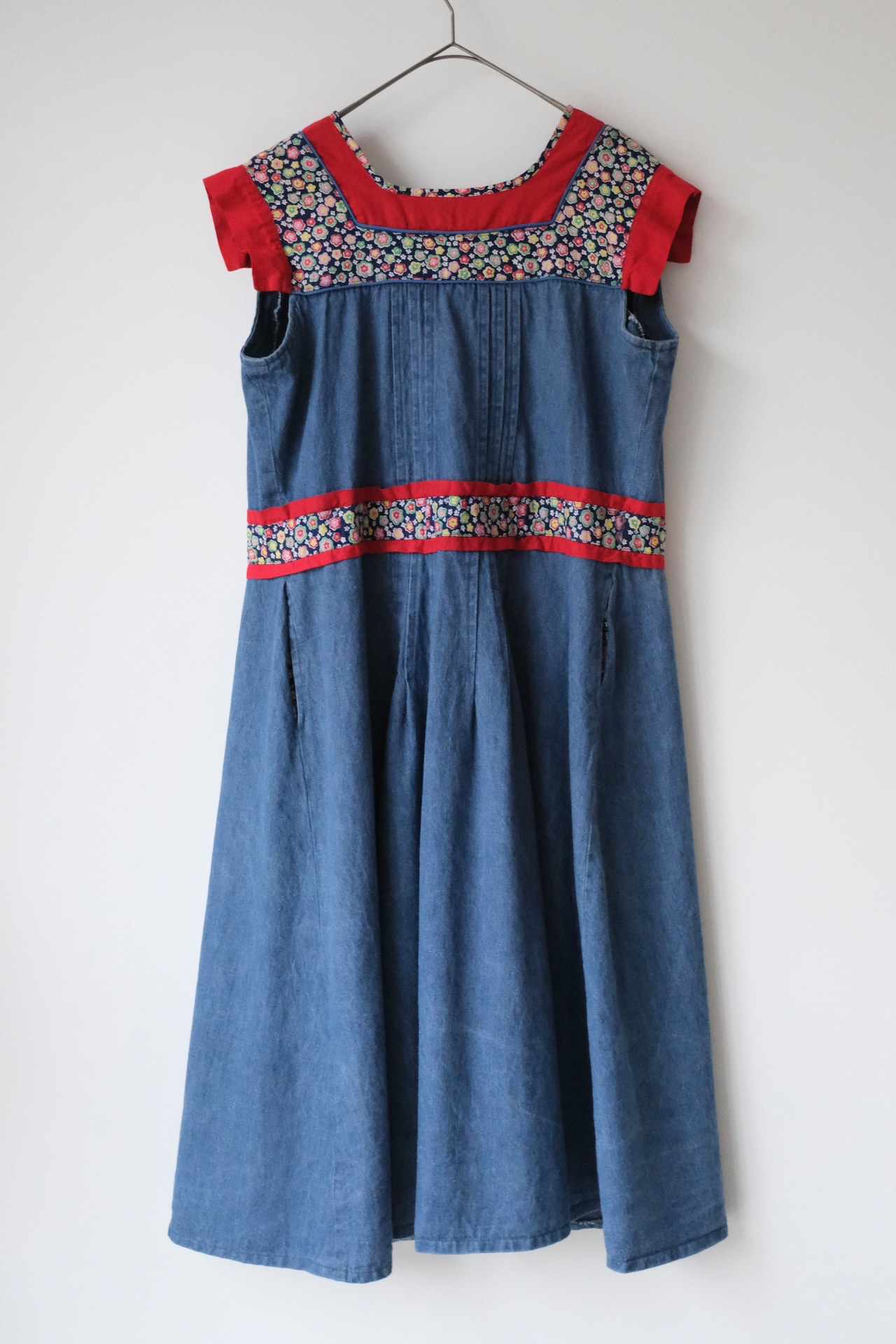 Floral accent wrap dress