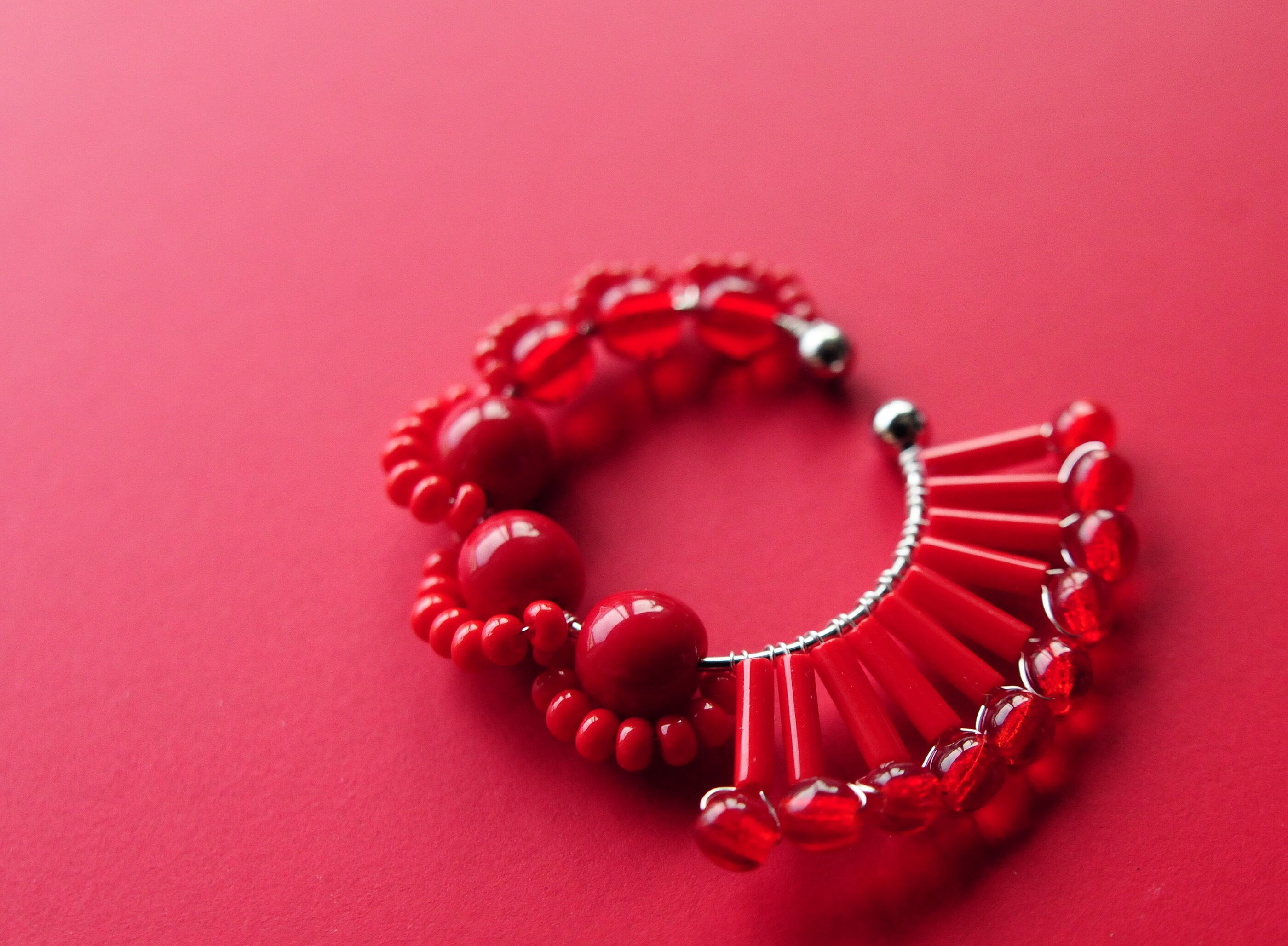 ＜Rollo～イロヅクビジュー～＞イヤーカフ『 ハミングバード/hummingbird <AKA>』