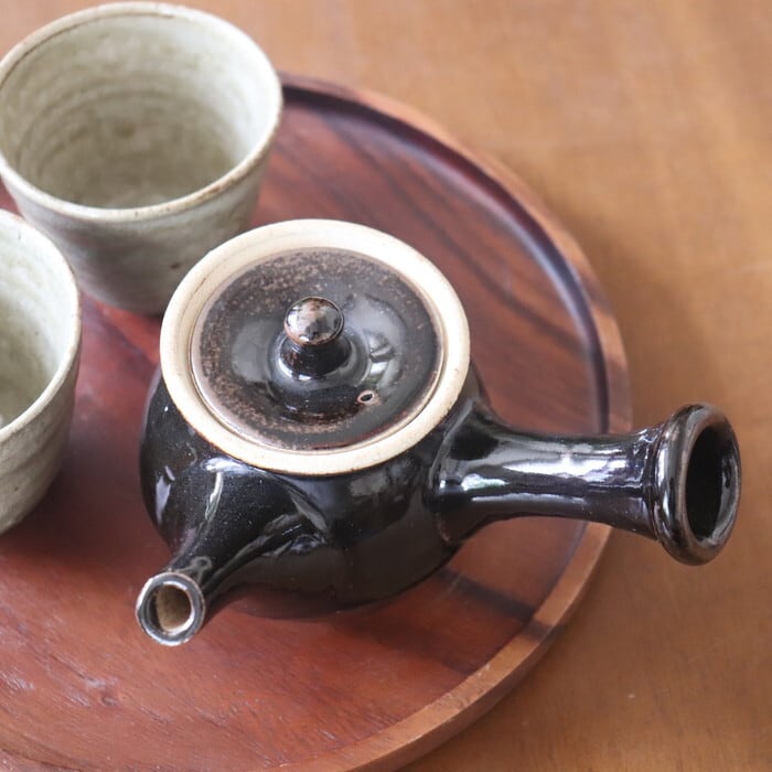 益子焼 えのきだ窯 急須 黒 Mashiko-yaki Tea pot #268-3