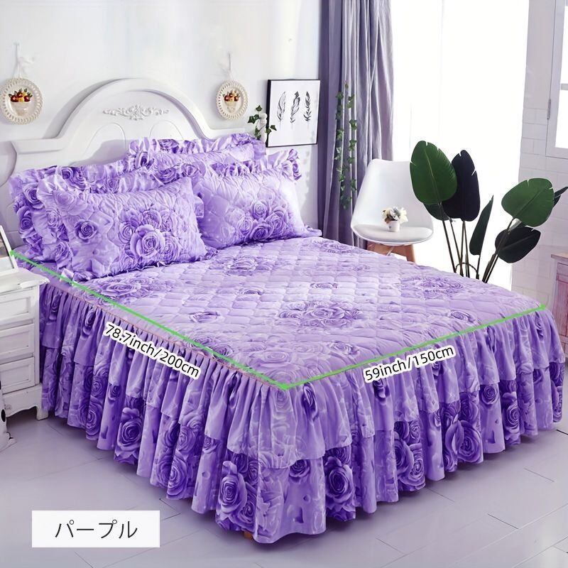 花柄ベッドスカート 200cm x 150cm 花柄ベッドスカート 200cm x 150cm 【公式通販】