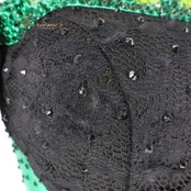 社交ダンス 衣装 白樺ドレス ラテン ドレス ワンピース ラテンドレス 黒 緑 レース ブラック系 グリーン系 フリル デモ 競技 ダンス パーティ 発表会 上品 綺麗 レース調 上品デザイン おしゃれ 踊りやすい フォーマル衣装 パーティー用 コスチューム ラテンダンス イベント衣装 クラシックスタイル 女性用ダンスドレス