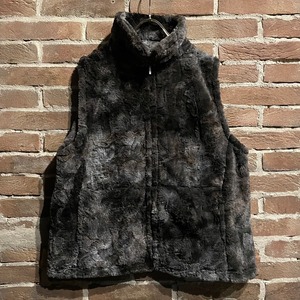 【Caka act3】Beautiful Gradation Vintage Loose Faux Fur Vest