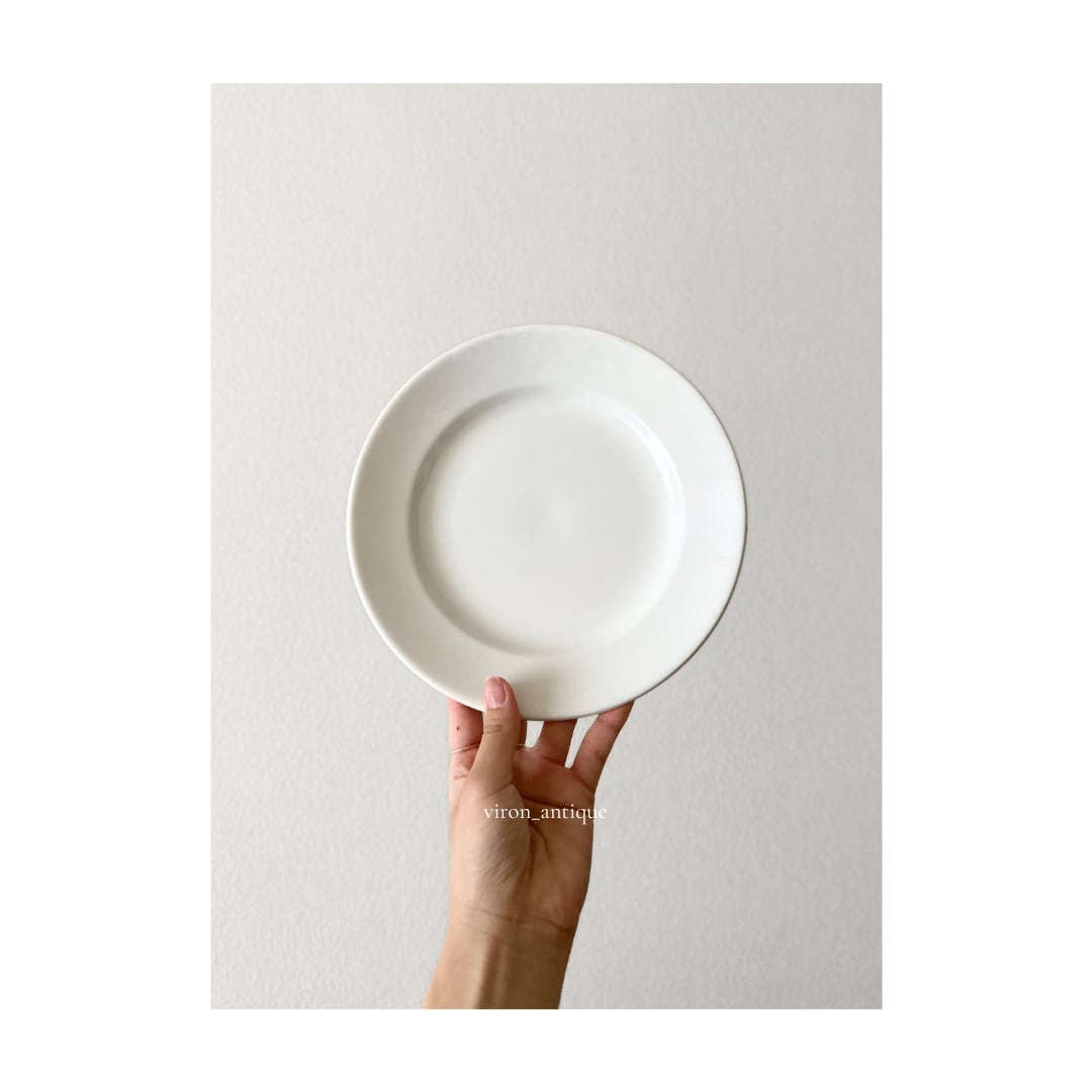 Sarreguemines サルグミンヌ / 白釉のリム皿 f