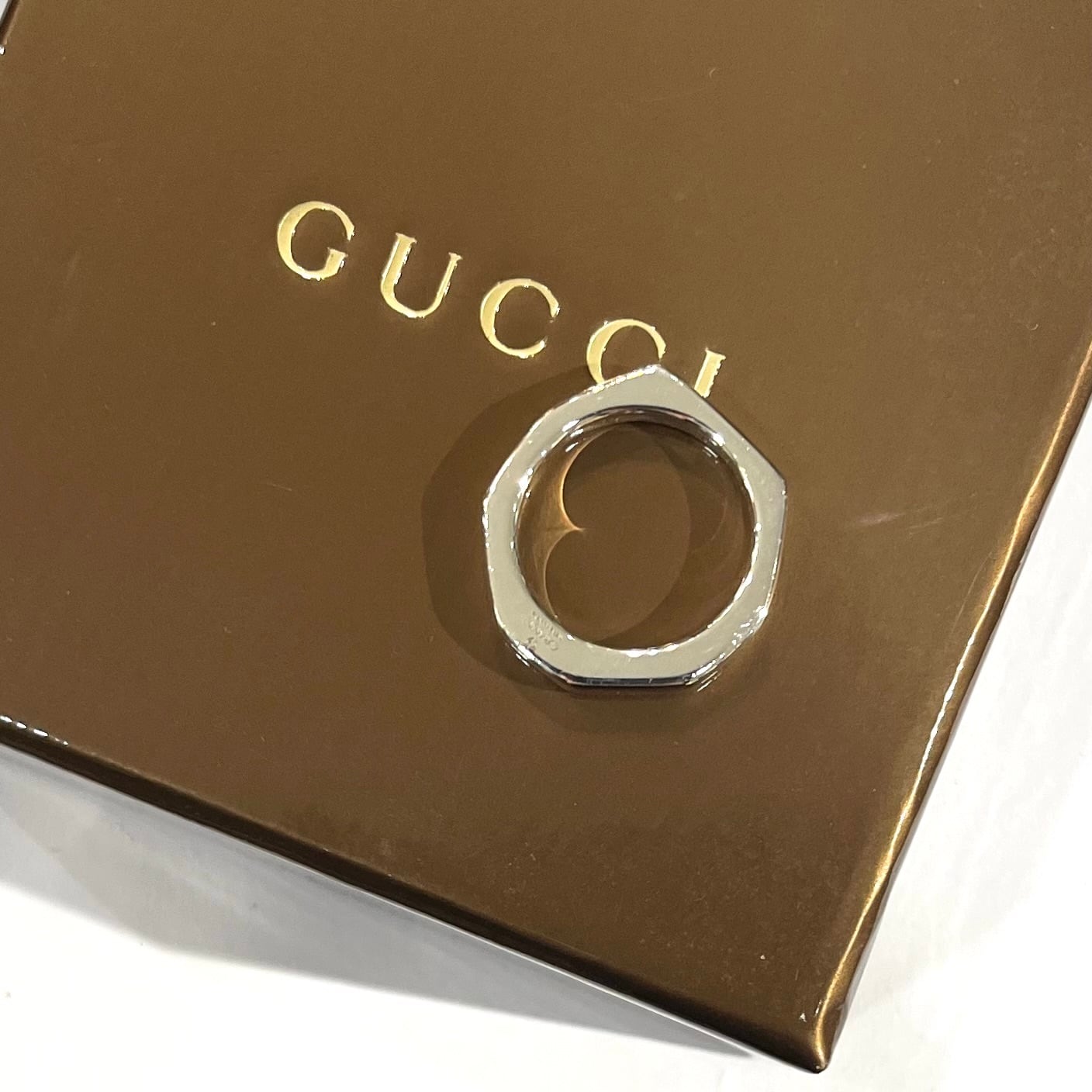 GUCCI】【12.5号】3022 VINTAGE ジオメトリック オクタゴン リング