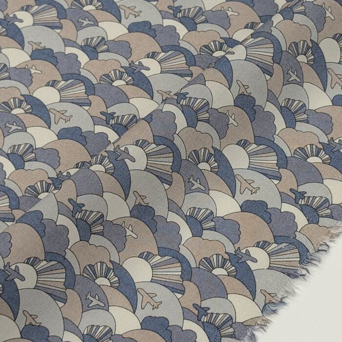 リバティ・ファブリックス タナローン Far and Away ファーアンドアウェイ ブルーグレー 約108×50cm