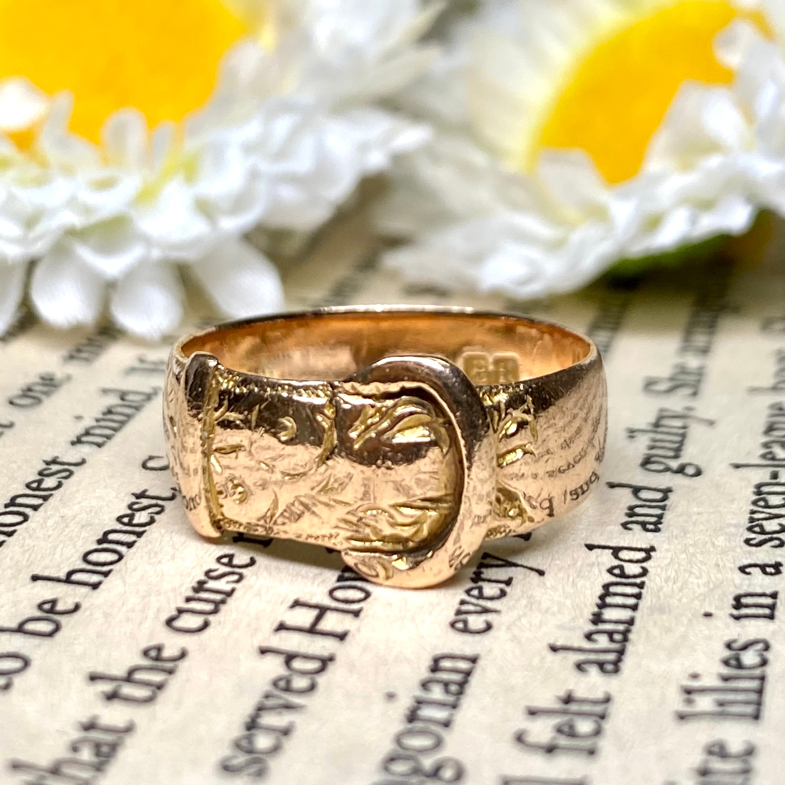 1918年製 buckle ring イギリス アンティーク バックルリング 