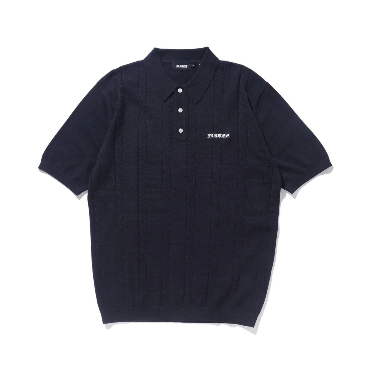 【XLARGE 】EMBROIDERED LOGO KNIT POLO SHIRT【エクストララージ】