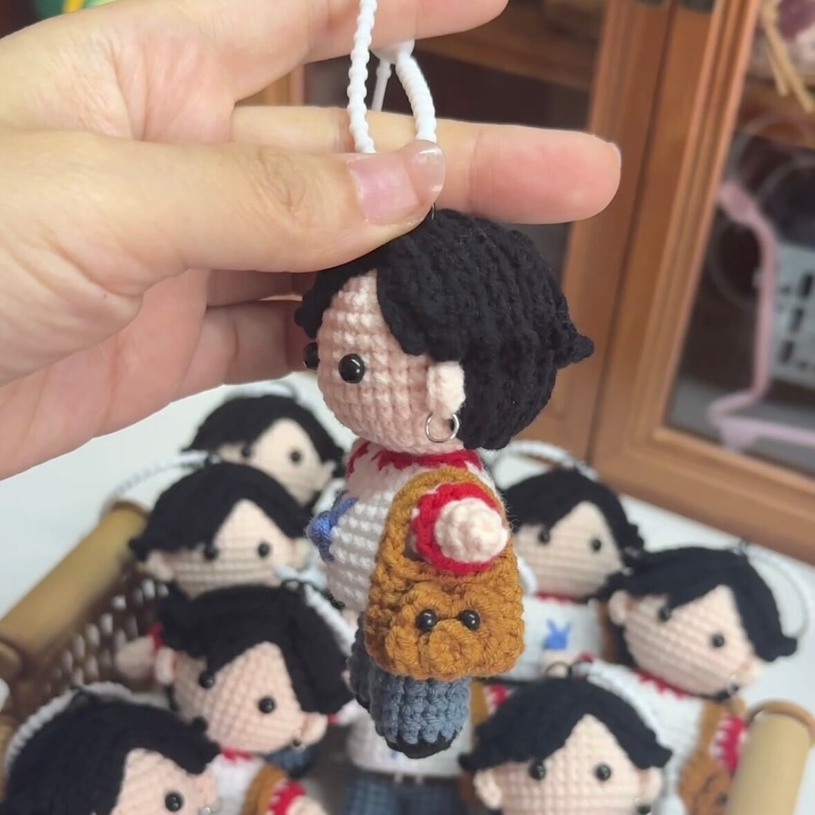 t*n様 頭にお花付き❁⃘レトロなあひるさんあみぐるみキーホルダー t*n様 頭にお花付き❁⃘レトロなあひるさんあみぐるみキーホルダー