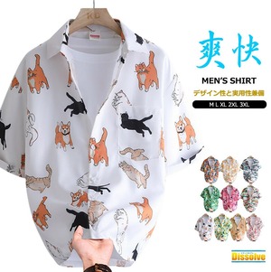 シャツ 半袖 半袖シャツ アロハシャツ メンズ 10色 M-3XL 花柄 薄手 花柄シャツ カジュアル リゾート 夏 25LT365