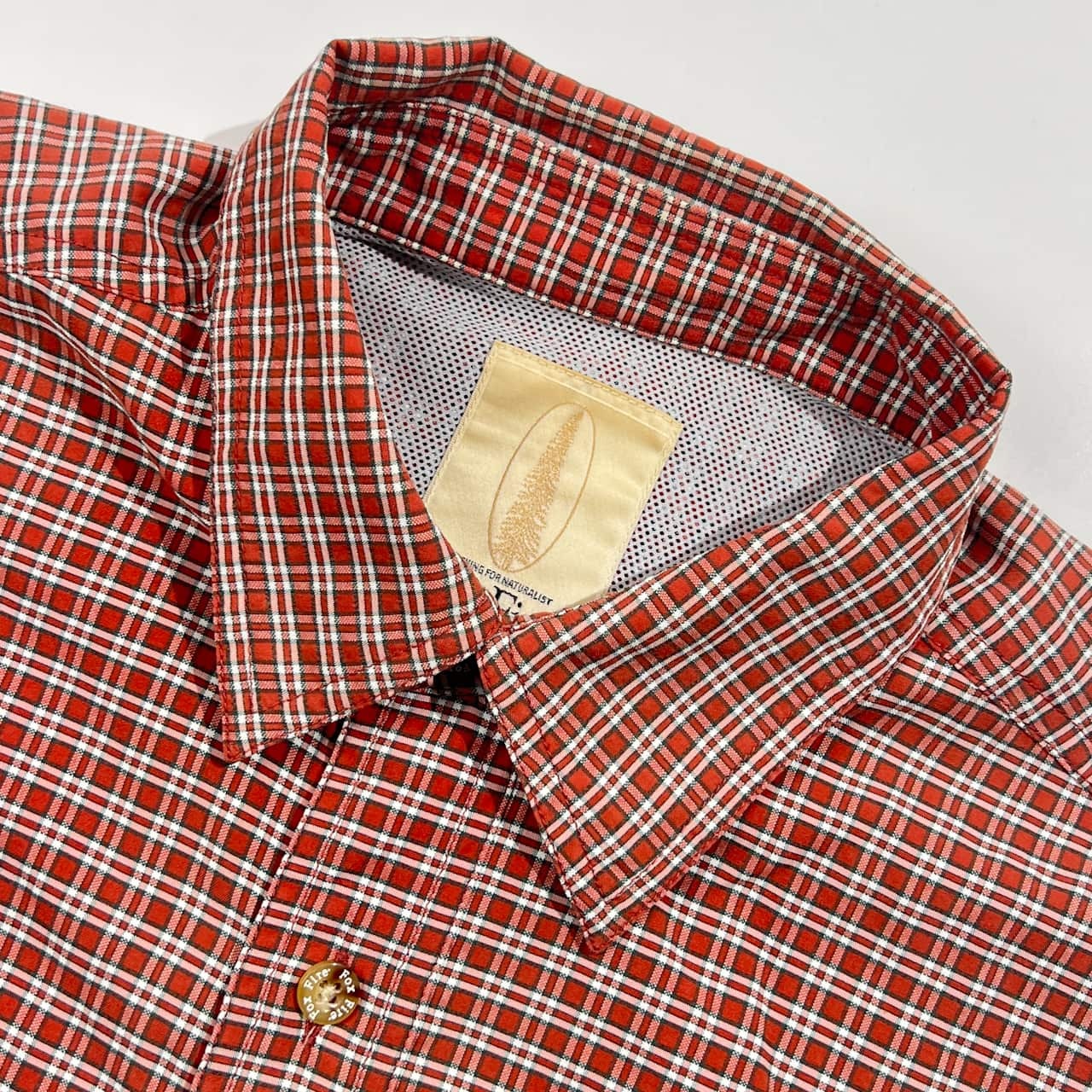 Fox Fire フォックスファイヤー チェック 長袖 ワークシャツ M/朱色系 メンズ アウトドア