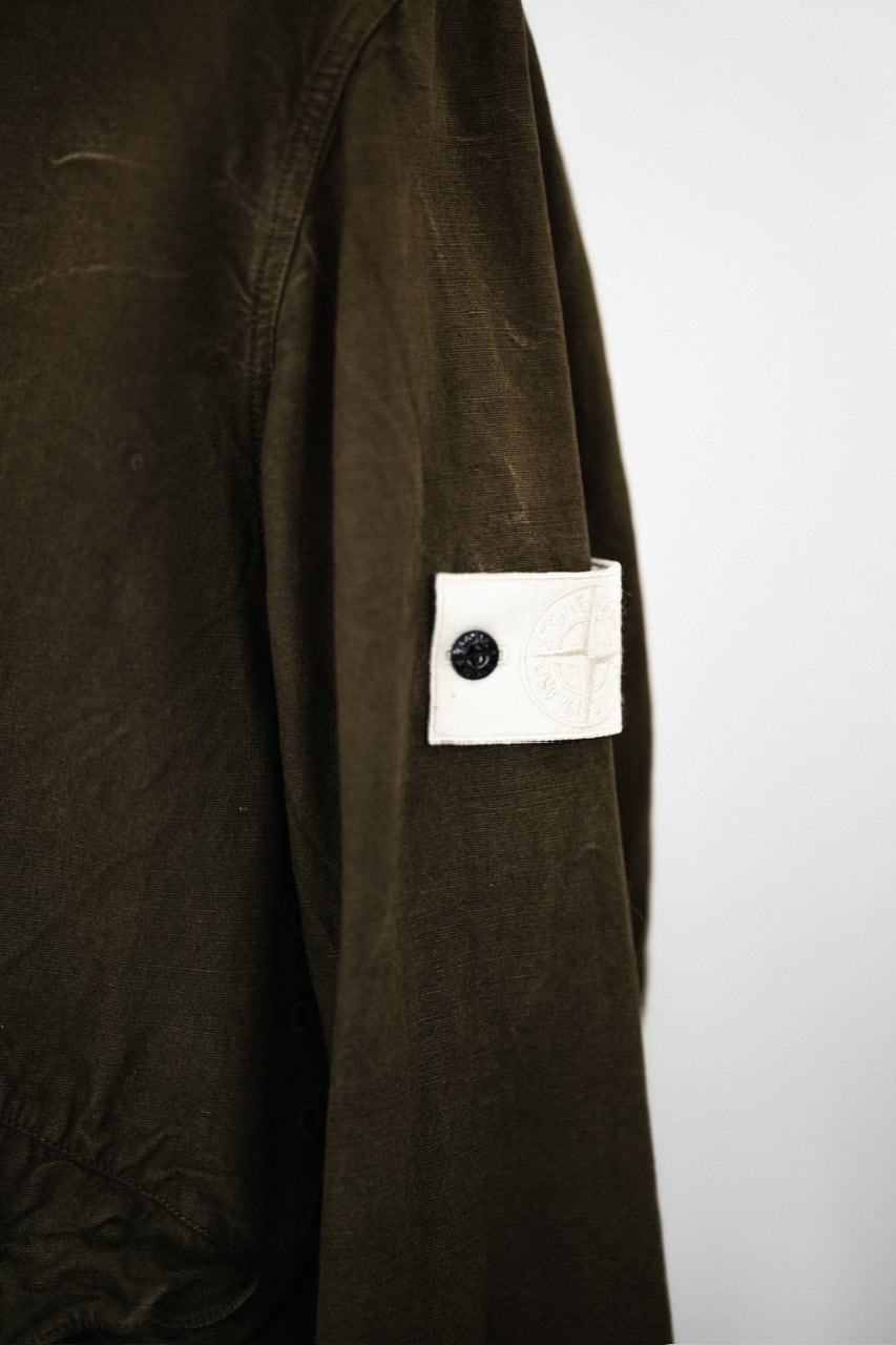 03SS] “STONE ISLAND” Canapa Cotton COMPACT Hooded Jacket 