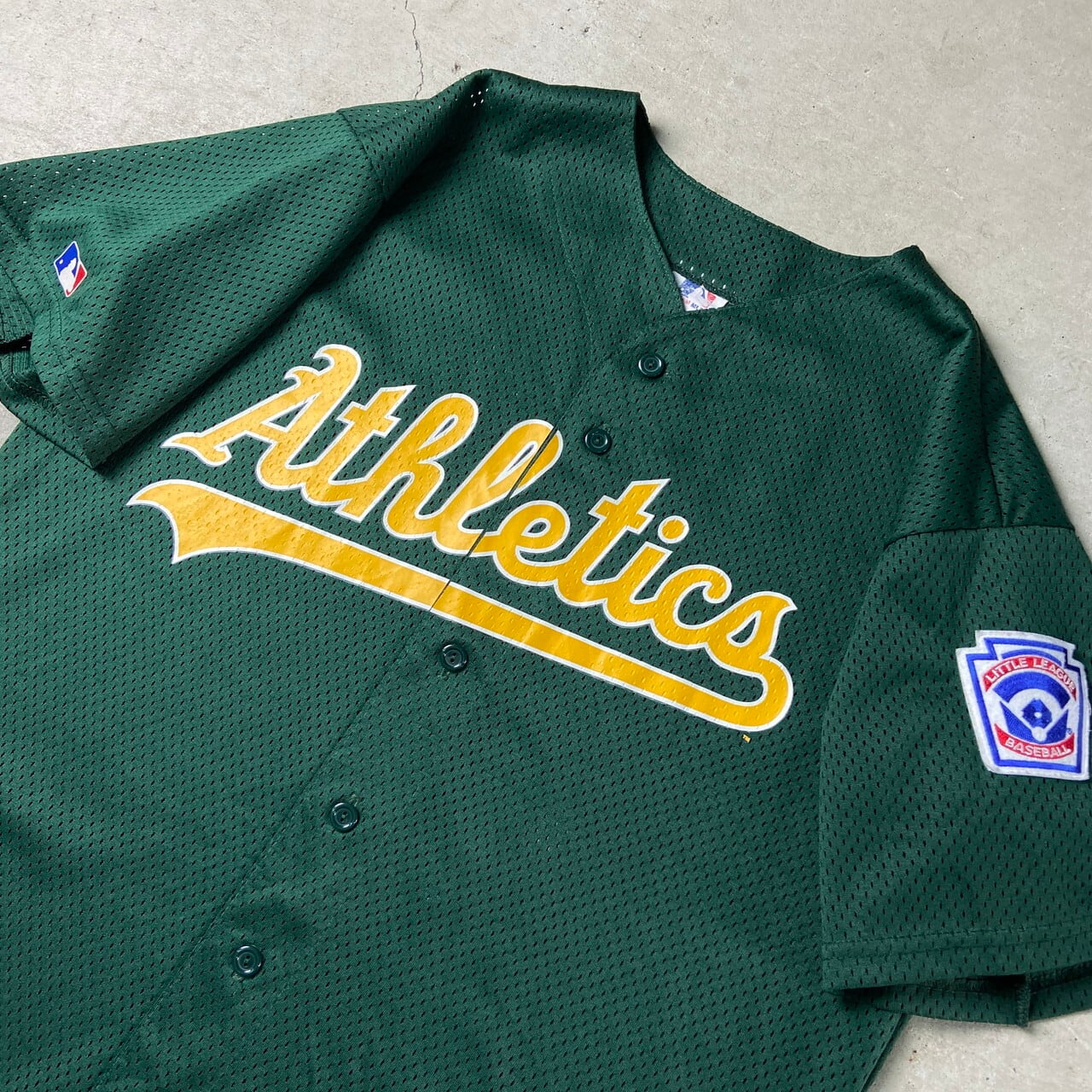 USA製 MLB Majestic アスレチックス ベースボール シャツ XL