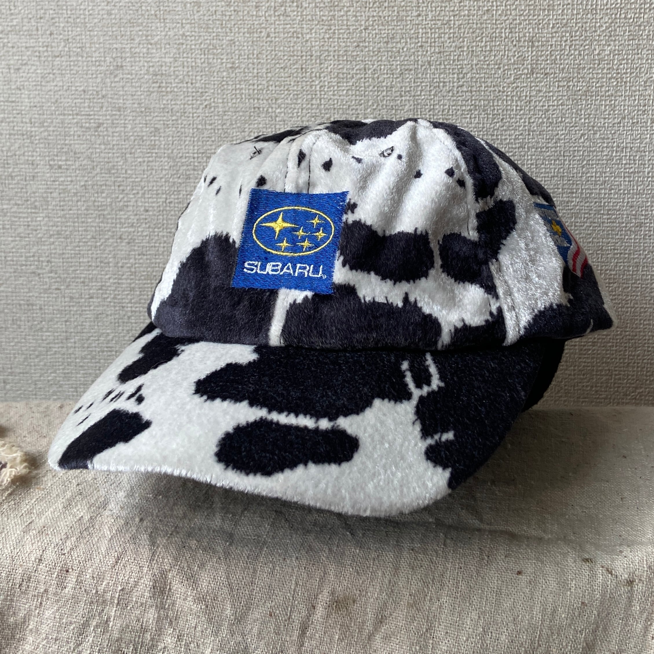 1980s Subaru Cow Print Cap Made in USA F791