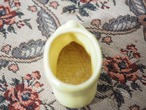 レモンイエロー　陶器のベビーシューズ（ヒビあり） 画像10