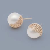 South sea pearl Circle Earrings