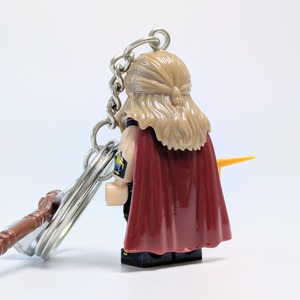 ★ブロックフィギュアキーホルダー★【 The Mighty Thor マイティ・ソー 】アベンジャーズ / MARVEL〚アメリカン雑貨 アメトイ〛