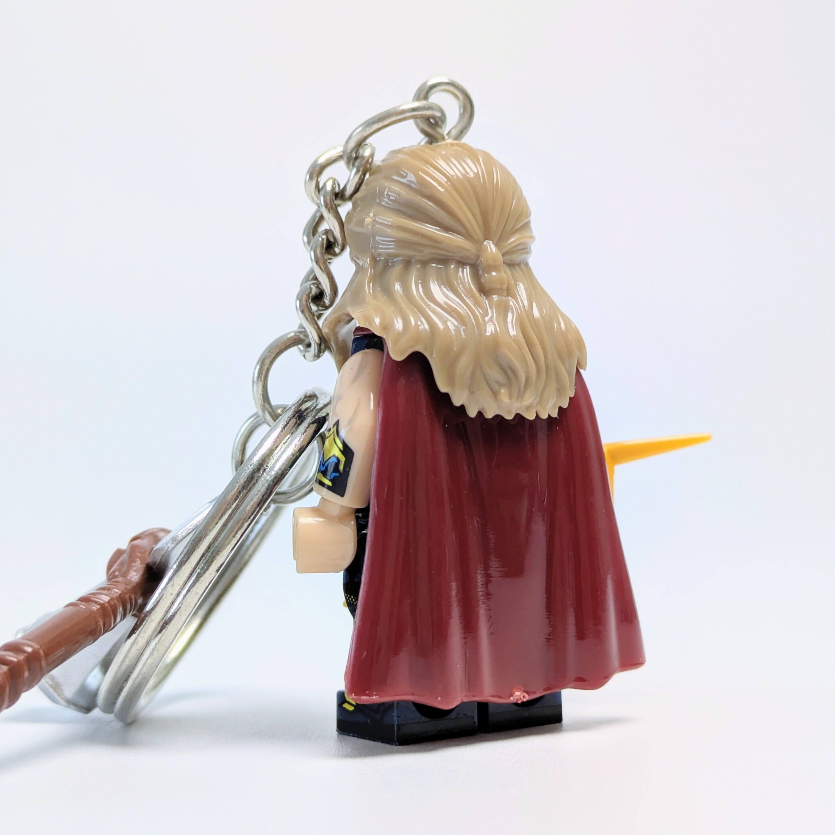 ★ブロックフィギュアキーホルダー★【 The Mighty Thor マイティ・ソー 】アベンジャーズ / MARVEL〚アメリカン雑貨 アメトイ〛