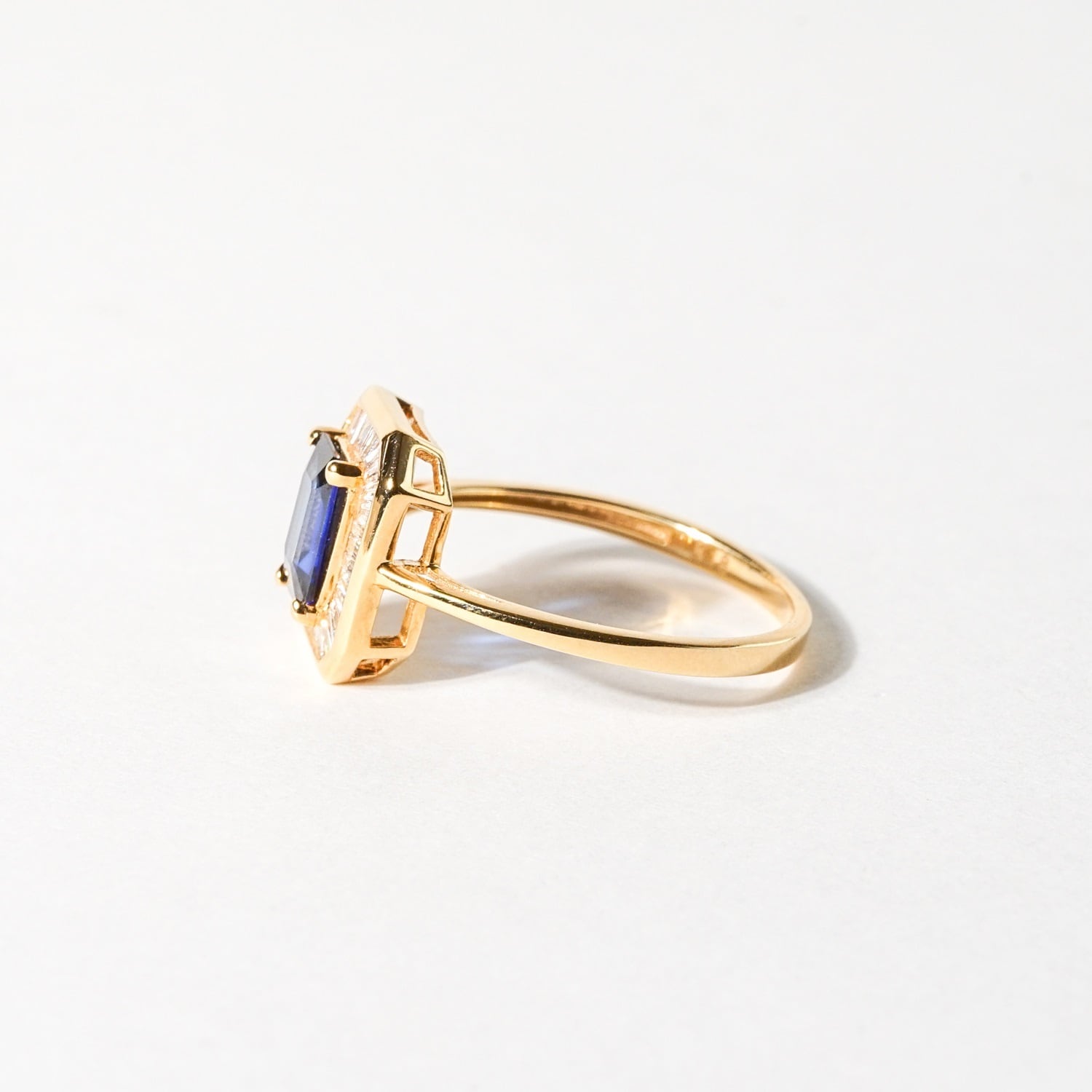 U*n様 K18 サファイア、ダイヤリング K18 / 13号】サファイア x ダイヤモンド リング | YUEN jewelry