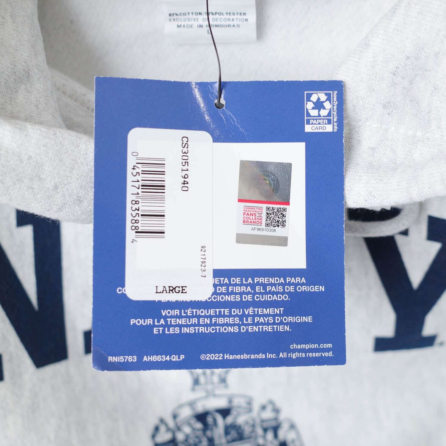 [NEW] CHAMPION USNAVY ISSUE REVERSE WEAVE HOODIE (ASH GRAY)