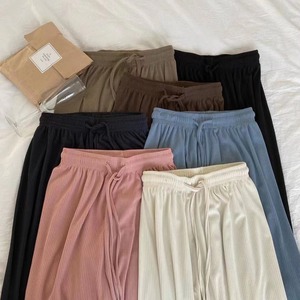 ウエストゴム　リブワイドパンツ　AJ205-614