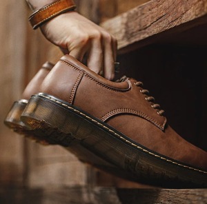 Split Leather Lace-Up Shoes / スプリット レザー レースアップ シューズ