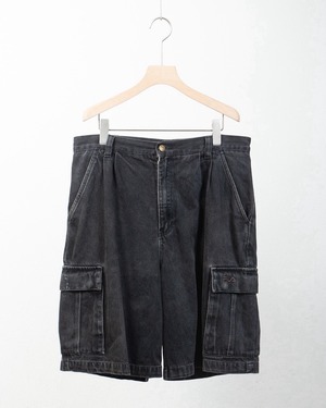 "FILA" good faded denim cargo pocket short trousers
