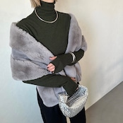 eco fur cape/gray