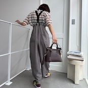 adjuster color stitch suspenders PT/gray