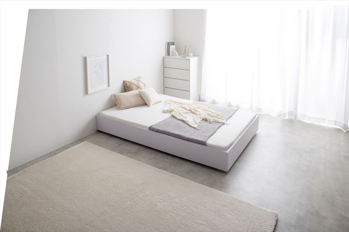 【セミダブル】Slib すのこローベッド(ボンネルマットレス付き) ナチュラル 送料無料】Slib スリーブ 幅123.6 セミダブル 【フレームのみ】 ベッド