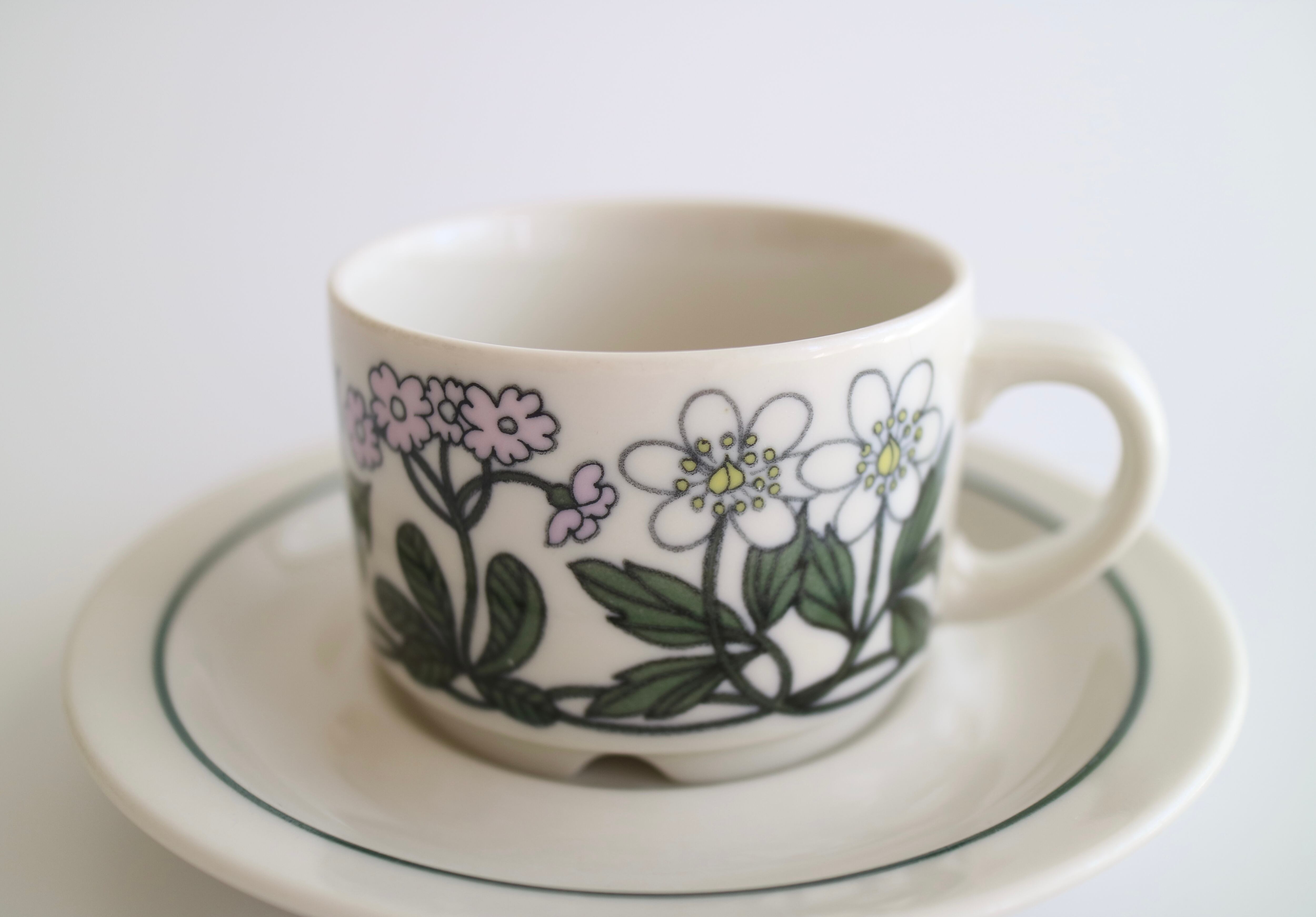 【chocolate】ARABIA Flora おまとめ品 chocolate】ARABIA Flora おまとめ品 Flora Chocolate Cup & saucer