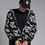 ロゴジャガードニットパーカー