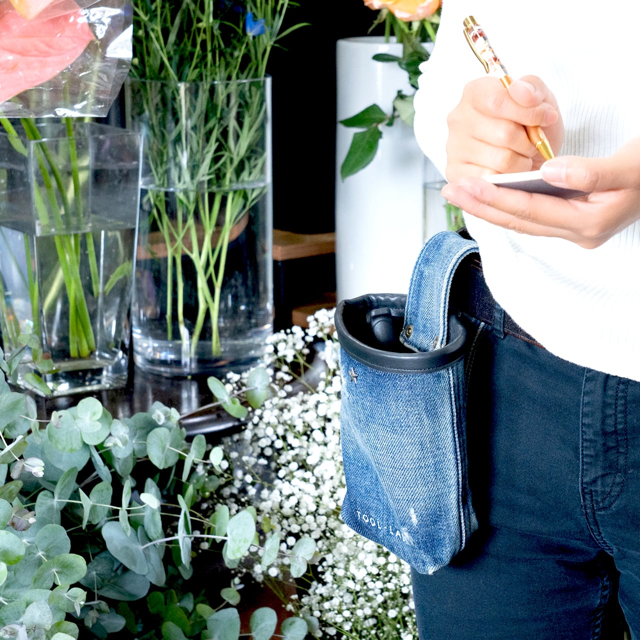 デニムワークポケット