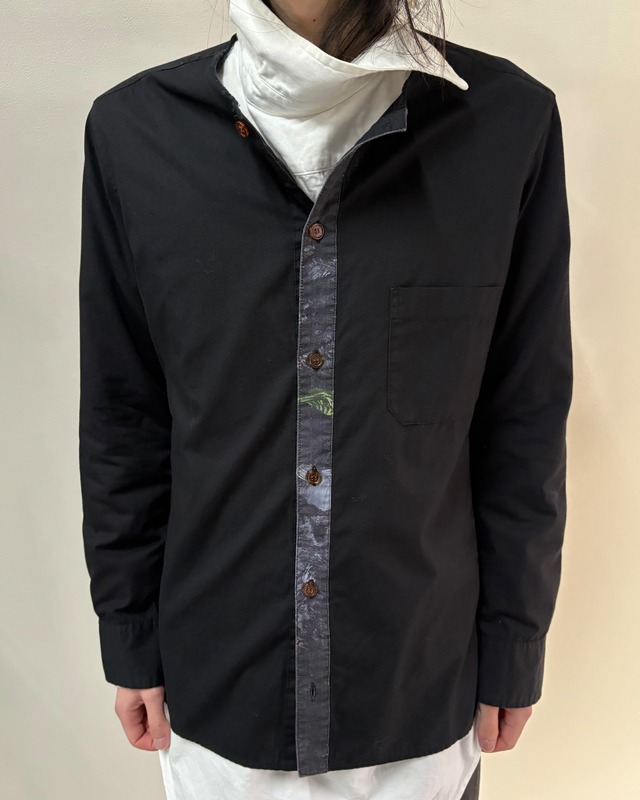 【16ss/Yohji Yamamoto POUR HOMME】no collar paint shirt
