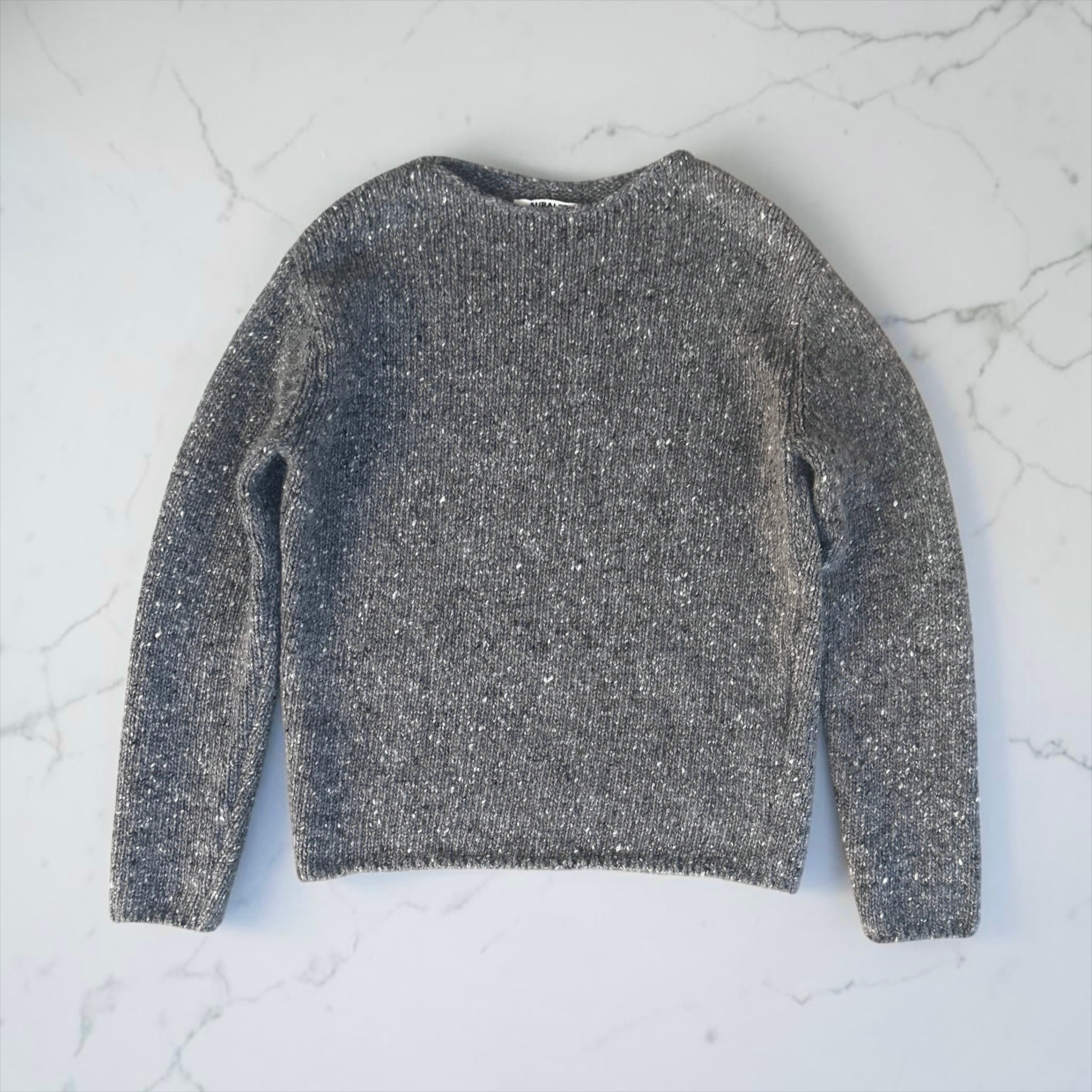 AURALEE  [LOW-GAUGE HOMESPUN TWEED KNIT BOAT-NECK P/O]