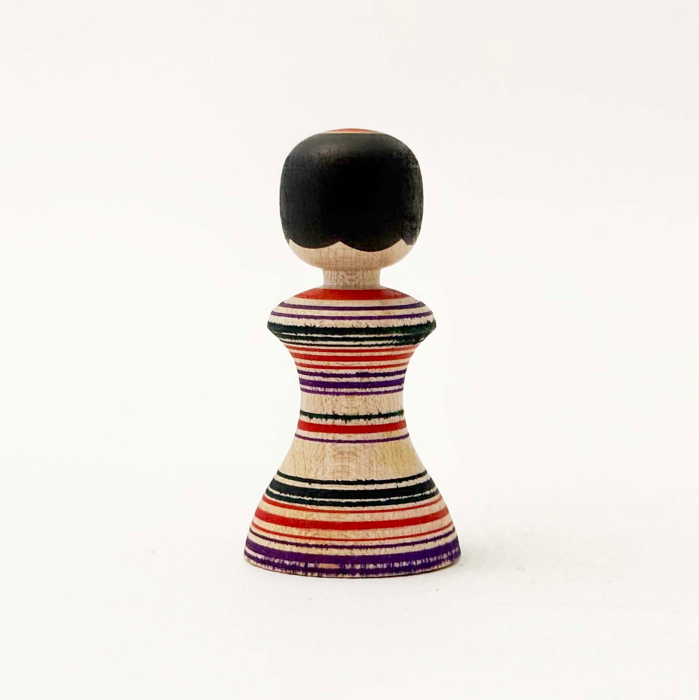 津軽系 / 北山真由美工人（糸巻きこけし 縞）