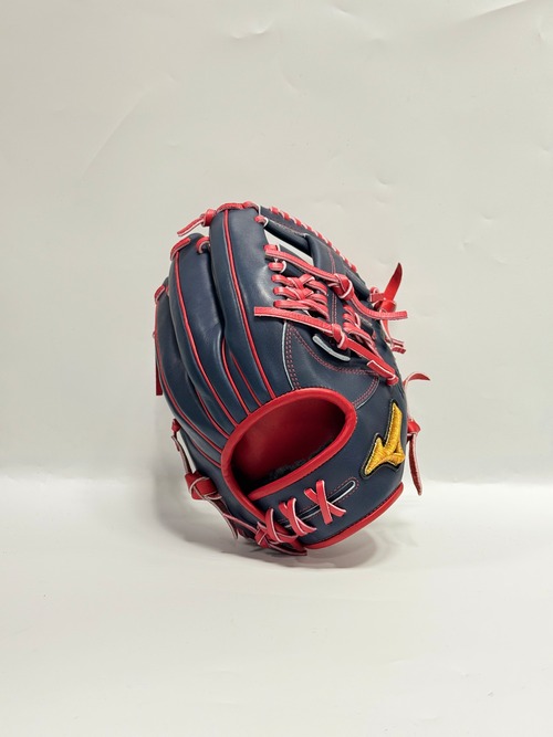 MIZUNO PROｰミズノプロ　軟式グローブ　ミチイ店舗別注グラブ　右投げ用　紅林弘太郎選手モデル　Dブルー×レッド 画像