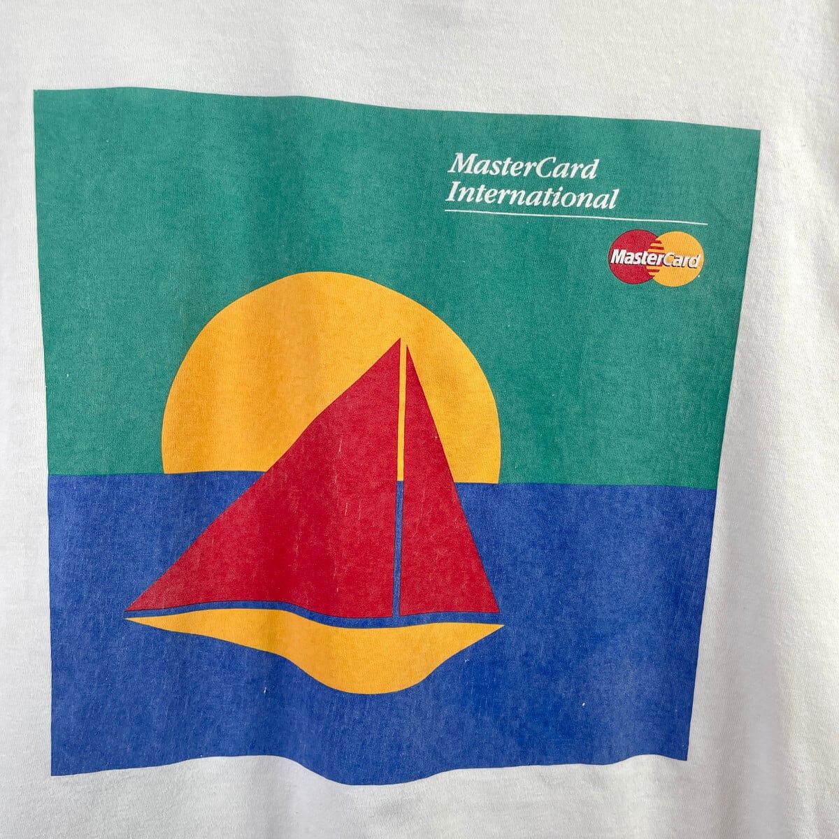 00年代 MASTERCARD マスターカード 企業ロゴ プリントTシャツ メンズXL