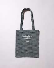 WV Original / nobody’s perfetc Tote Bag - Green Herringbone