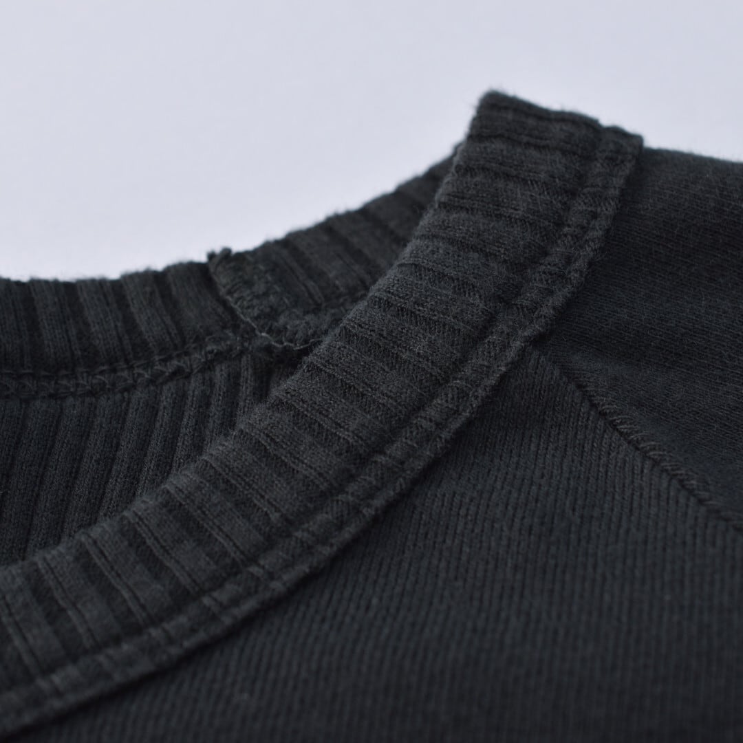 Fabrique en planete terre ファブリケアンプラネテール コンビネイションクルーネックPO・ブラック