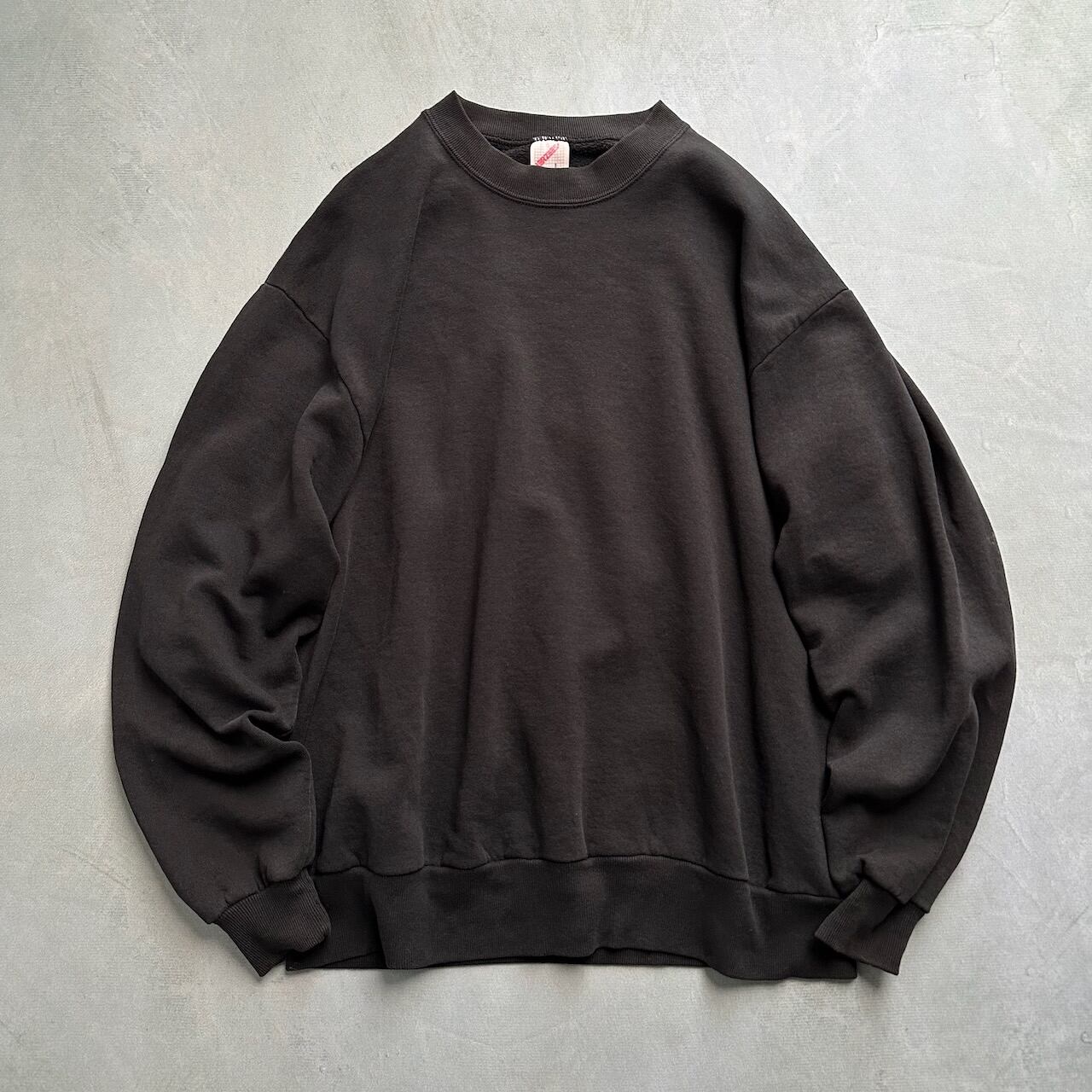 80s 90s JERZEES Sweat 無地スウェット USA製 黒 L 80s USA製 JERZEES 無地 スウェット トレーナー ブラック L 古着 | RUFFY