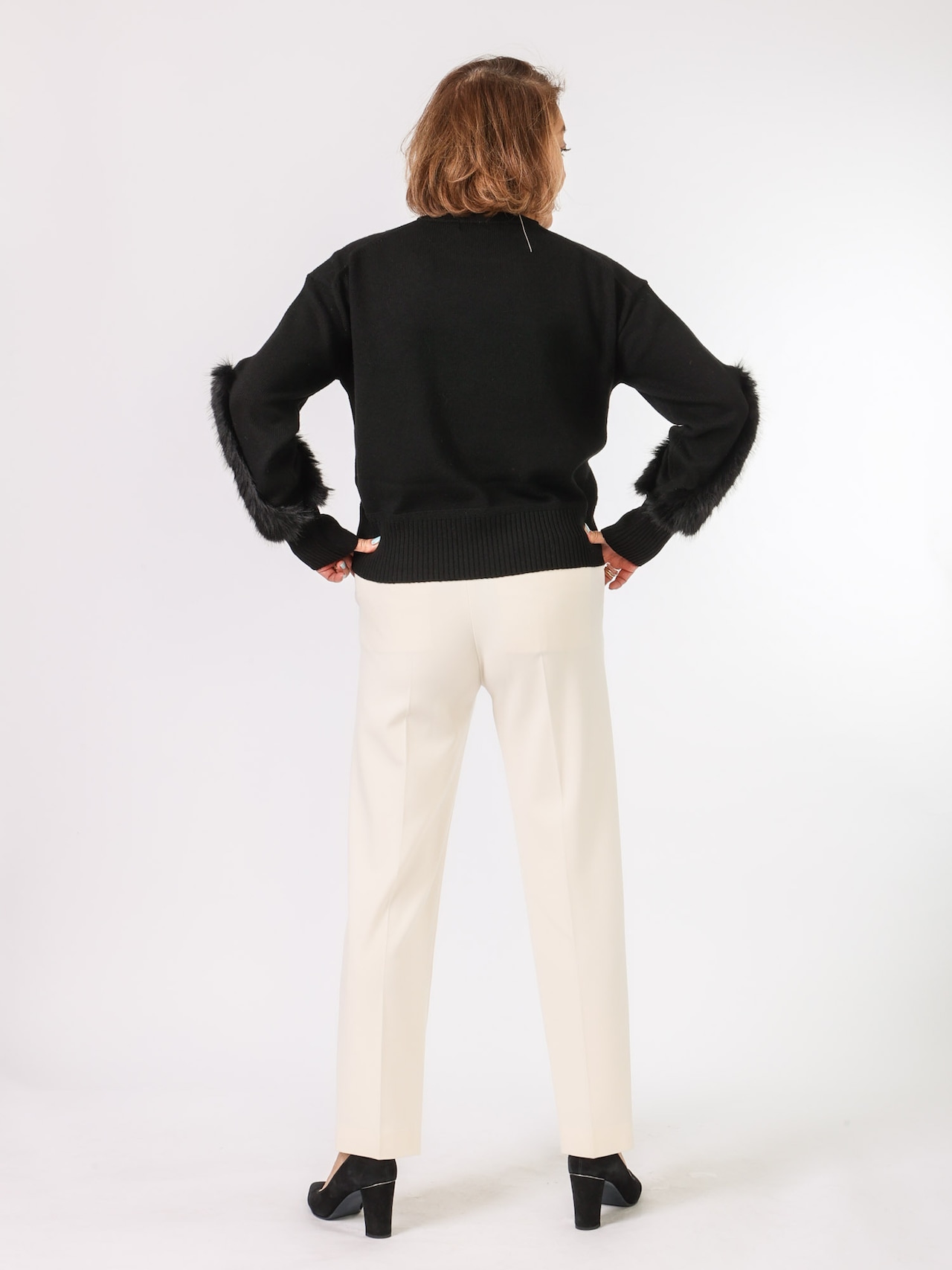 BRAHMIN(袖口ファーセーター)