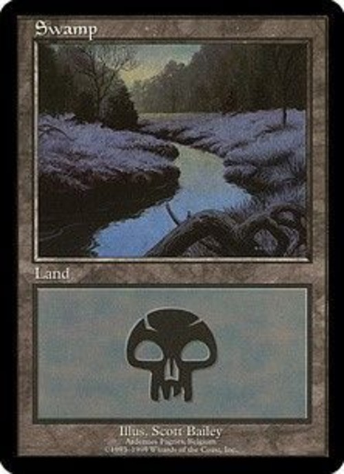 MTG《沼/Swamp(ユーロランド)》英語